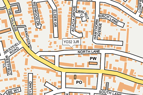 YO32 3JR map - OS OpenMap – Local (Ordnance Survey)
