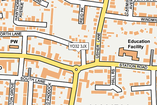 YO32 3JX map - OS OpenMap – Local (Ordnance Survey)