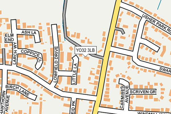 YO32 3LB map - OS OpenMap – Local (Ordnance Survey)