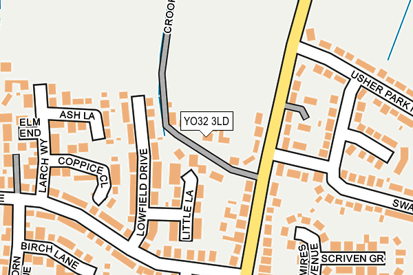 YO32 3LD map - OS OpenMap – Local (Ordnance Survey)