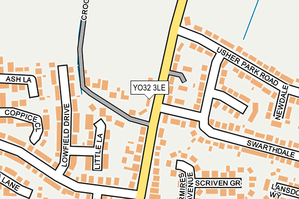 YO32 3LE map - OS OpenMap – Local (Ordnance Survey)