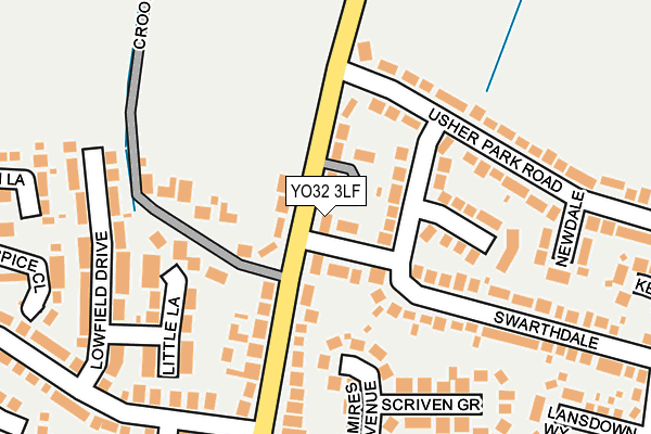 YO32 3LF map - OS OpenMap – Local (Ordnance Survey)