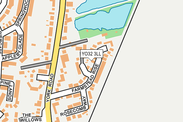 YO32 3LL map - OS OpenMap – Local (Ordnance Survey)