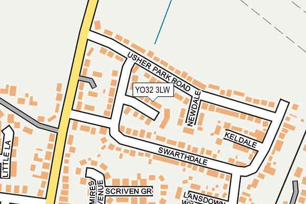 YO32 3LW map - OS OpenMap – Local (Ordnance Survey)