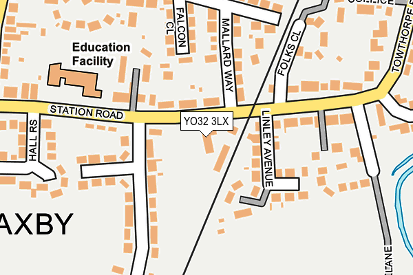 YO32 3LX map - OS OpenMap – Local (Ordnance Survey)