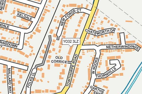YO32 3LZ map - OS OpenMap – Local (Ordnance Survey)