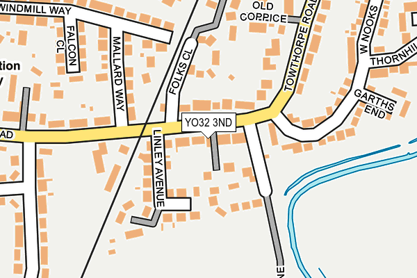 YO32 3ND map - OS OpenMap – Local (Ordnance Survey)