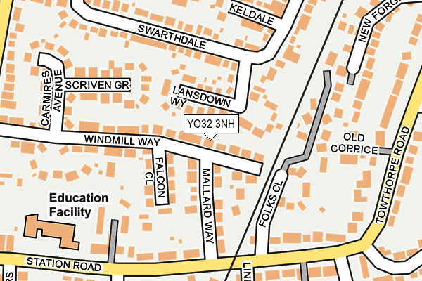YO32 3NH map - OS OpenMap – Local (Ordnance Survey)