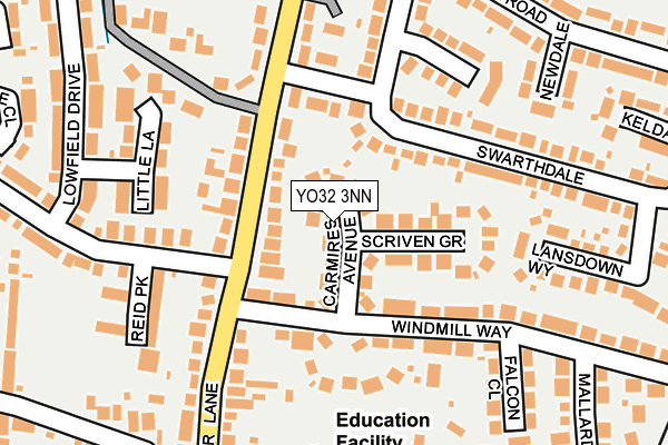 YO32 3NN map - OS OpenMap – Local (Ordnance Survey)