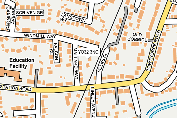 YO32 3NQ map - OS OpenMap – Local (Ordnance Survey)