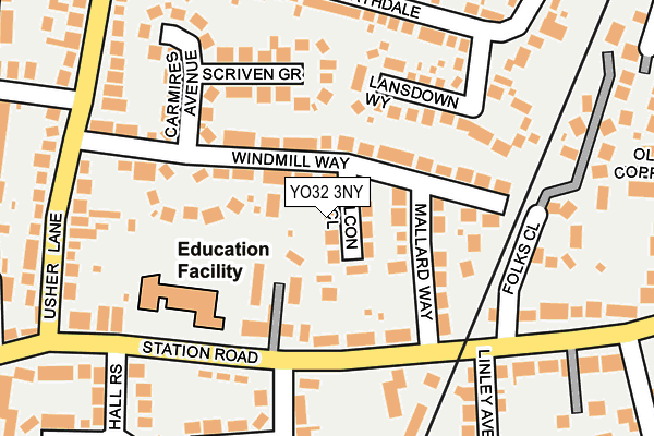 YO32 3NY map - OS OpenMap – Local (Ordnance Survey)