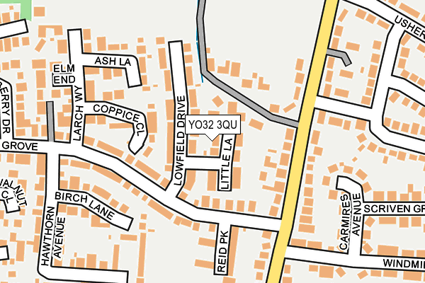 YO32 3QU map - OS OpenMap – Local (Ordnance Survey)