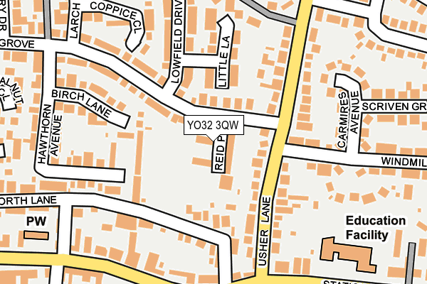 YO32 3QW map - OS OpenMap – Local (Ordnance Survey)