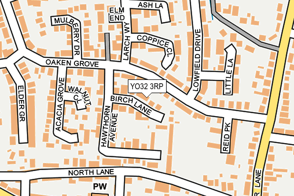 YO32 3RP map - OS OpenMap – Local (Ordnance Survey)