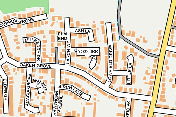 YO32 3RR map - OS OpenMap – Local (Ordnance Survey)