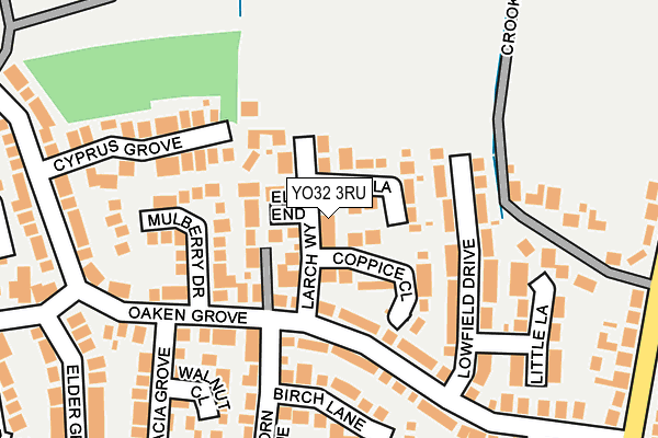 YO32 3RU map - OS OpenMap – Local (Ordnance Survey)