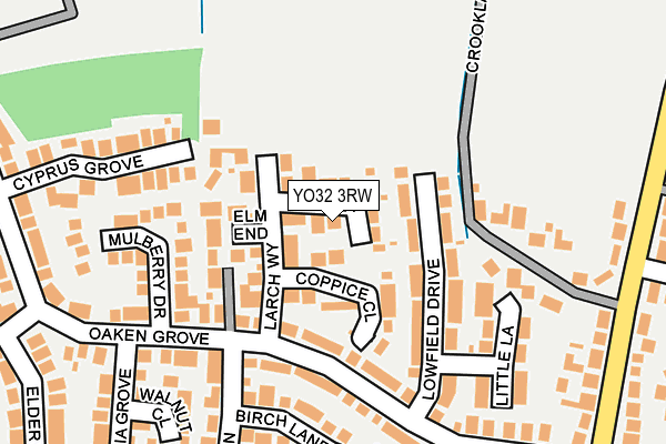 YO32 3RW map - OS OpenMap – Local (Ordnance Survey)