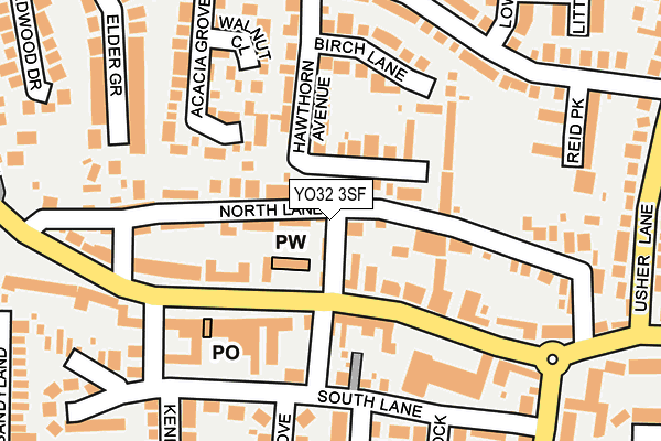 YO32 3SF map - OS OpenMap – Local (Ordnance Survey)