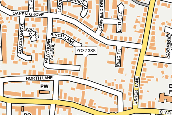 YO32 3SS map - OS OpenMap – Local (Ordnance Survey)