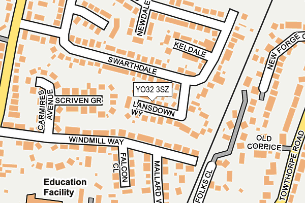 YO32 3SZ map - OS OpenMap – Local (Ordnance Survey)