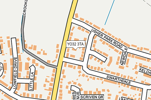 YO32 3TA map - OS OpenMap – Local (Ordnance Survey)