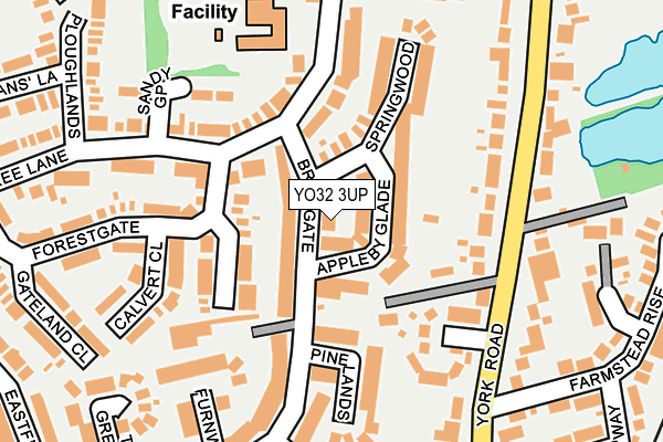 YO32 3UP map - OS OpenMap – Local (Ordnance Survey)