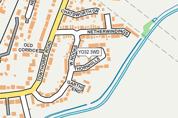 YO32 3WD map - OS OpenMap – Local (Ordnance Survey)