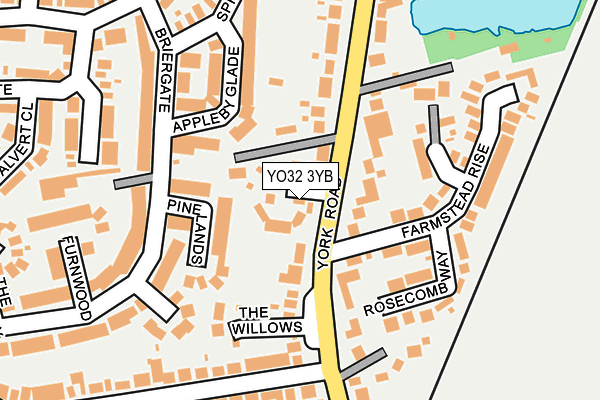 YO32 3YB map - OS OpenMap – Local (Ordnance Survey)