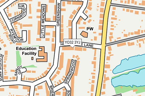 YO32 3YJ map - OS OpenMap – Local (Ordnance Survey)