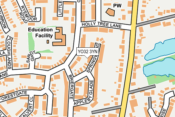 YO32 3YN map - OS OpenMap – Local (Ordnance Survey)