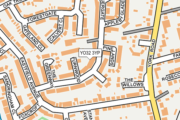 YO32 3YP map - OS OpenMap – Local (Ordnance Survey)