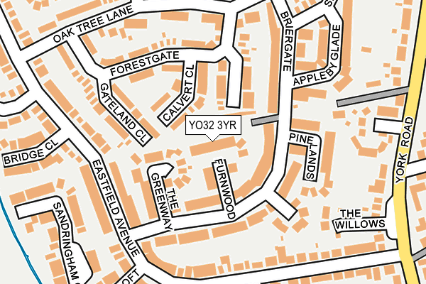 YO32 3YR map - OS OpenMap – Local (Ordnance Survey)