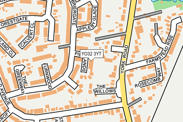 YO32 3YT map - OS OpenMap – Local (Ordnance Survey)