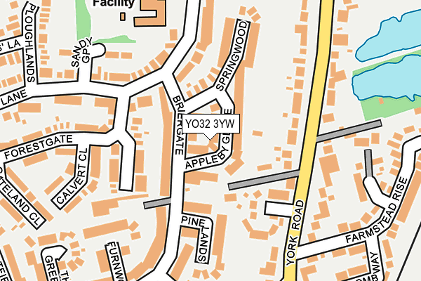 YO32 3YW map - OS OpenMap – Local (Ordnance Survey)