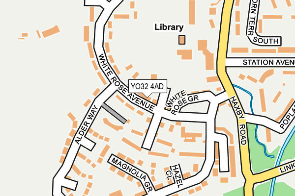 YO32 4AD map - OS OpenMap – Local (Ordnance Survey)