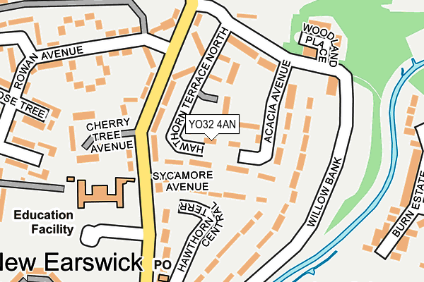 YO32 4AN map - OS OpenMap – Local (Ordnance Survey)