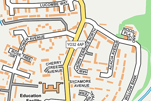 YO32 4AP map - OS OpenMap – Local (Ordnance Survey)