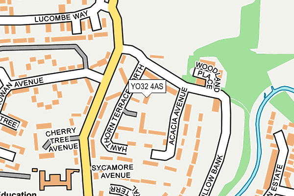 YO32 4AS map - OS OpenMap – Local (Ordnance Survey)