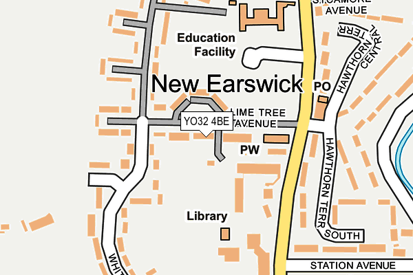 YO32 4BE map - OS OpenMap – Local (Ordnance Survey)