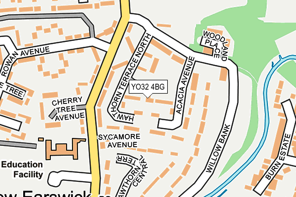 YO32 4BG map - OS OpenMap – Local (Ordnance Survey)