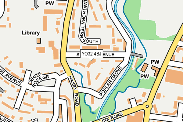 YO32 4BJ map - OS OpenMap – Local (Ordnance Survey)