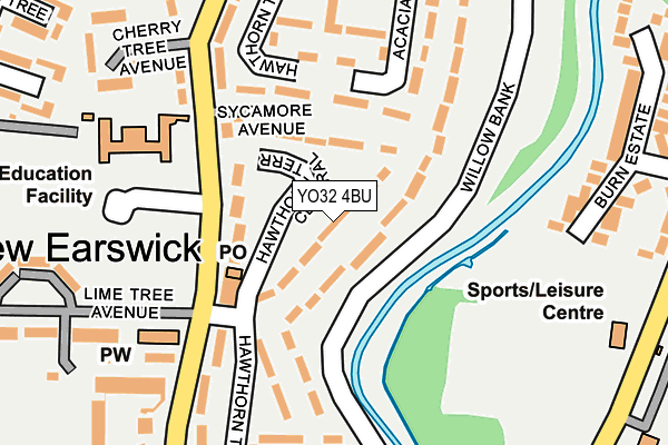 YO32 4BU map - OS OpenMap – Local (Ordnance Survey)