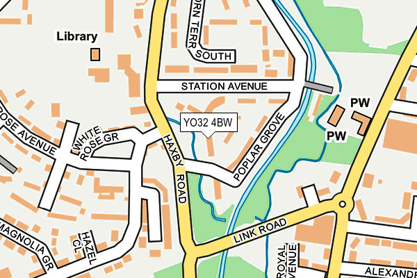 YO32 4BW map - OS OpenMap – Local (Ordnance Survey)