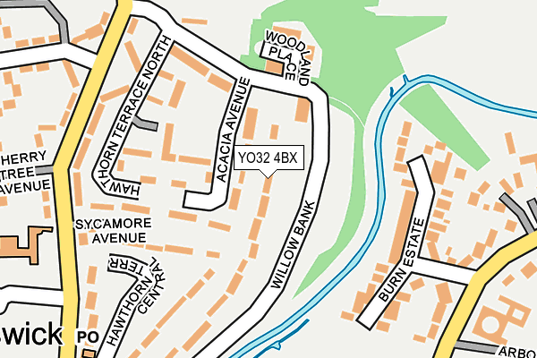 YO32 4BX map - OS OpenMap – Local (Ordnance Survey)