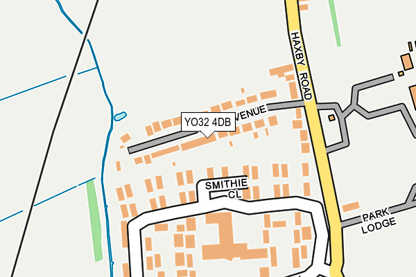 YO32 4DB map - OS OpenMap – Local (Ordnance Survey)