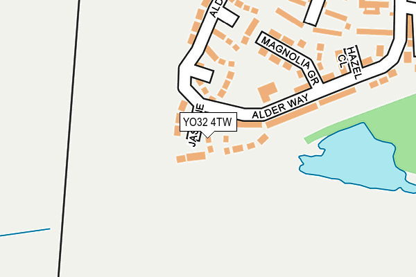 YO32 4TW map - OS OpenMap – Local (Ordnance Survey)