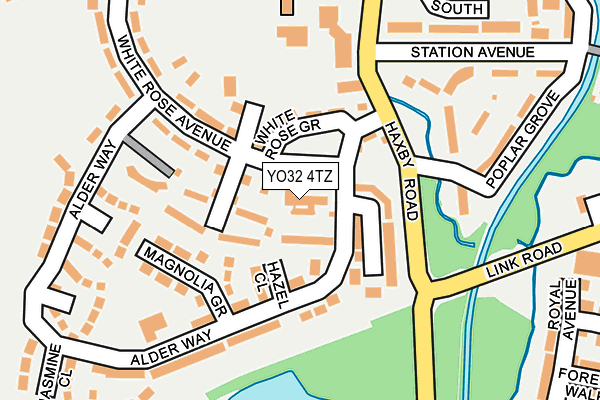 YO32 4TZ map - OS OpenMap – Local (Ordnance Survey)