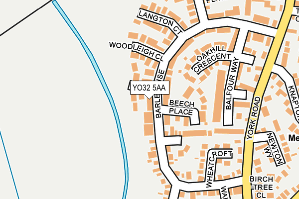 YO32 5AA map - OS OpenMap – Local (Ordnance Survey)