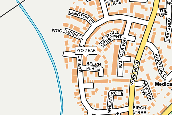 YO32 5AB map - OS OpenMap – Local (Ordnance Survey)