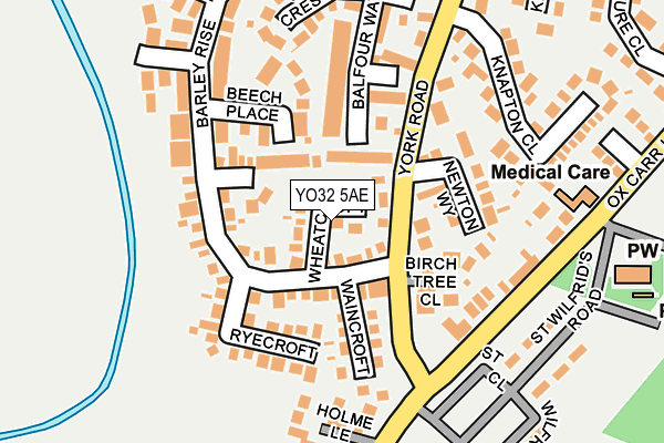YO32 5AE map - OS OpenMap – Local (Ordnance Survey)
